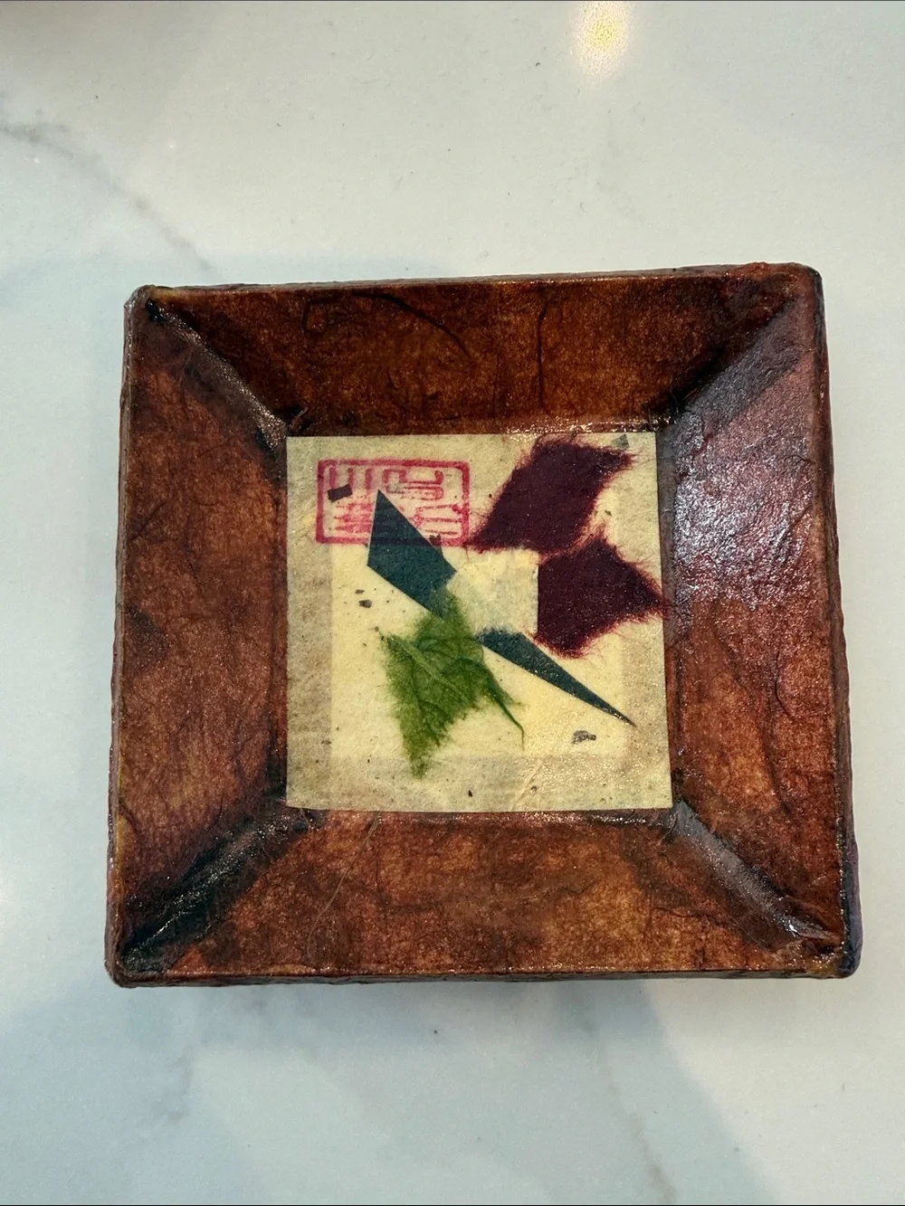 Asian Ceramic Tea Set with Floral Motif
